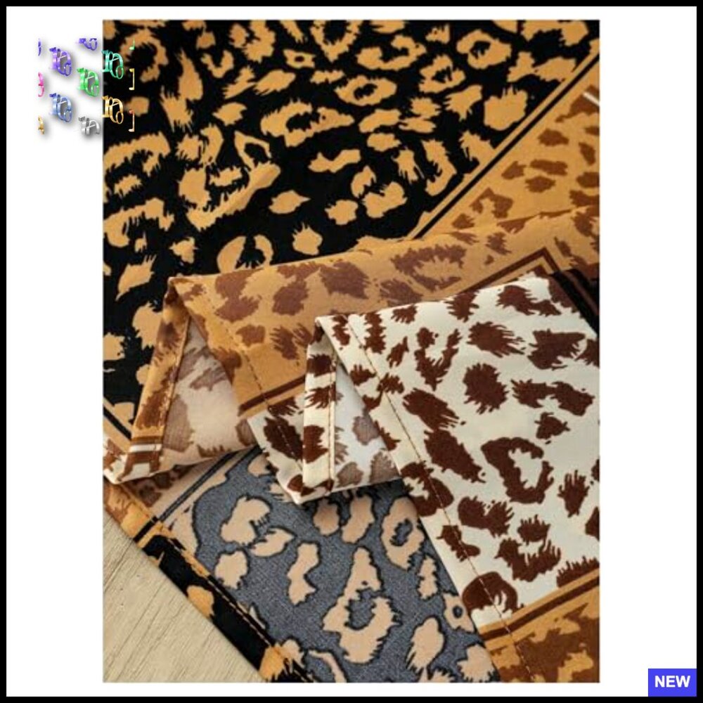 Leopard Print Button Down Blouse Long Sleeve Coll… - image 5